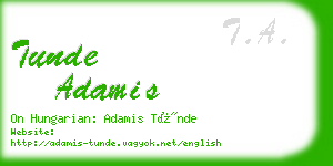 tunde adamis business card